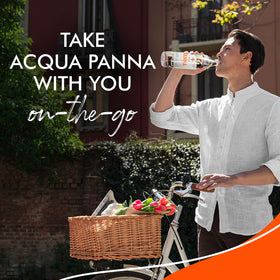 Acqua Panna being poured into a glass, ideal with meals and wine.