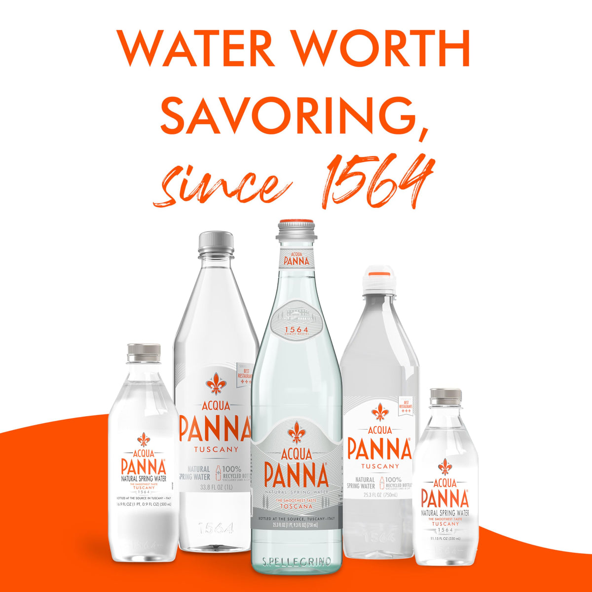 Acqua Panna recyclable plastic bottle, eco-conscious packaging