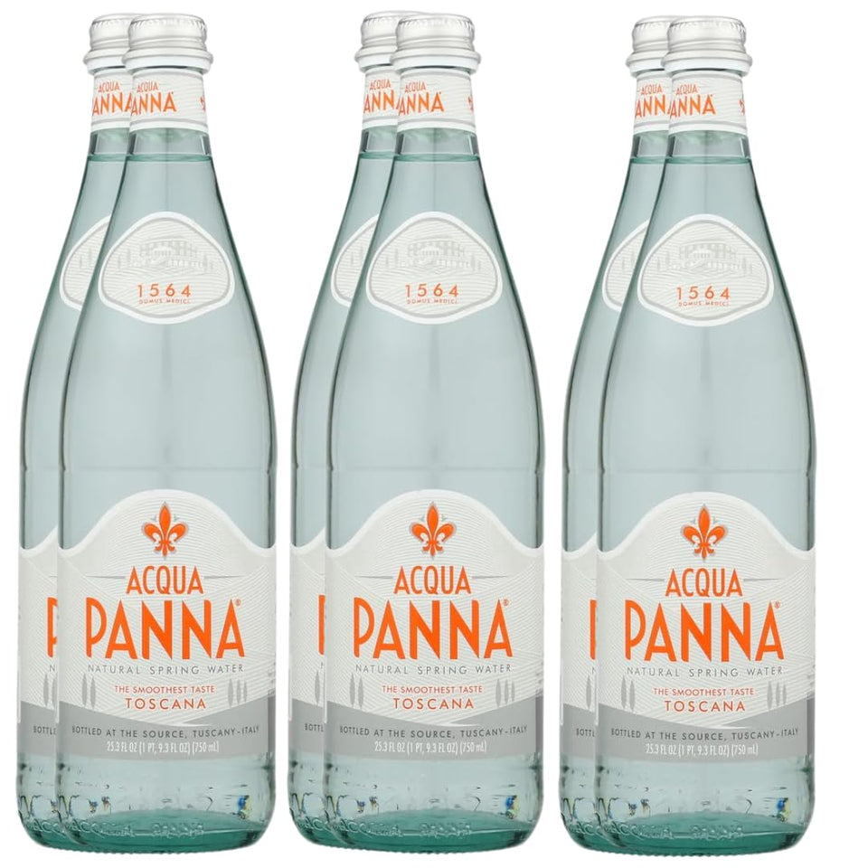 Acqua Panna Tuscany natural spring water bottle for refined dining
