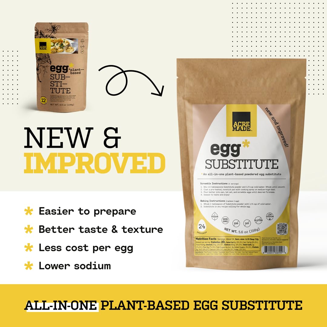 Bowl with hydrated AcreMade Egg Substitute ready to whisk