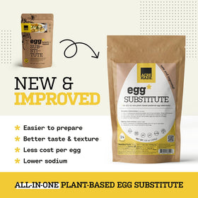 Bowl with hydrated AcreMade Egg Substitute ready to whisk