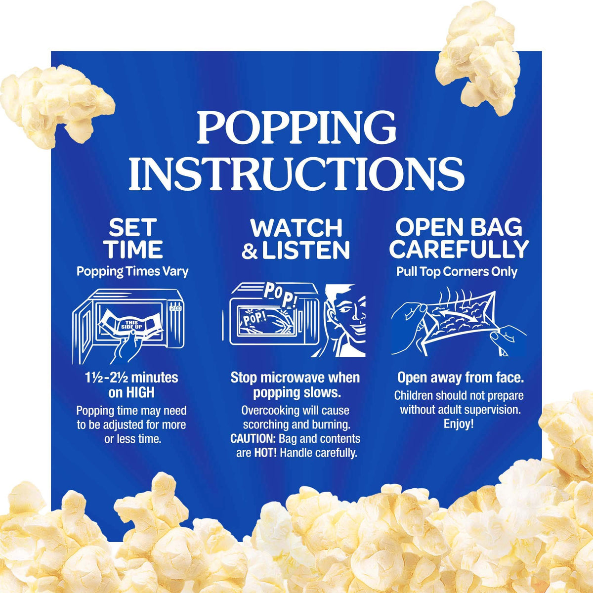 ACT II Light Butter popcorn stored neatly for gatherings