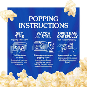 ACT II Light Butter popcorn stored neatly for gatherings