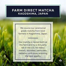 ACTA Matcha Energy Tea Kagoshima origin emphasizes premium ceremonial grade quality.