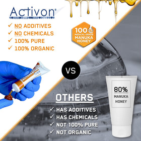 ActivOn Manuka honey gel 3-pack box for ready wound care at home