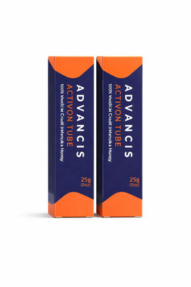 ActivOn medical grade Manuka honey 25G two-pack front view, portable and convenient.
