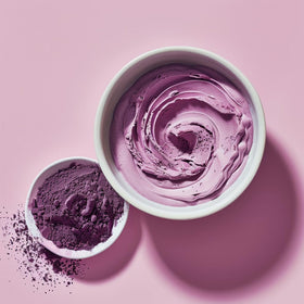 Addictive Wellness Purple Cacao Powder smoothie bowl with rich color and cocoa flavor