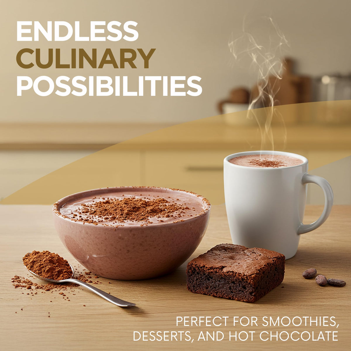 Addictive Wellness raw cacao powder field harvest image underscores sustainable farming and wild-grown beans.