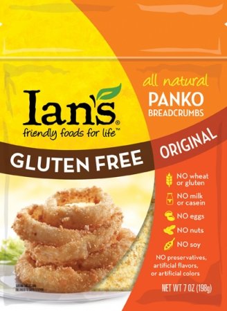 Adenauer Ian's Panko Breadcrumbs Original packaging showing crispy gluten-free crumbs for frying