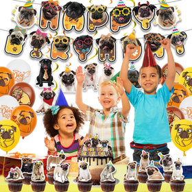 ADIANZI pug party hanging swirls add movement and whimsy to tables and walls.