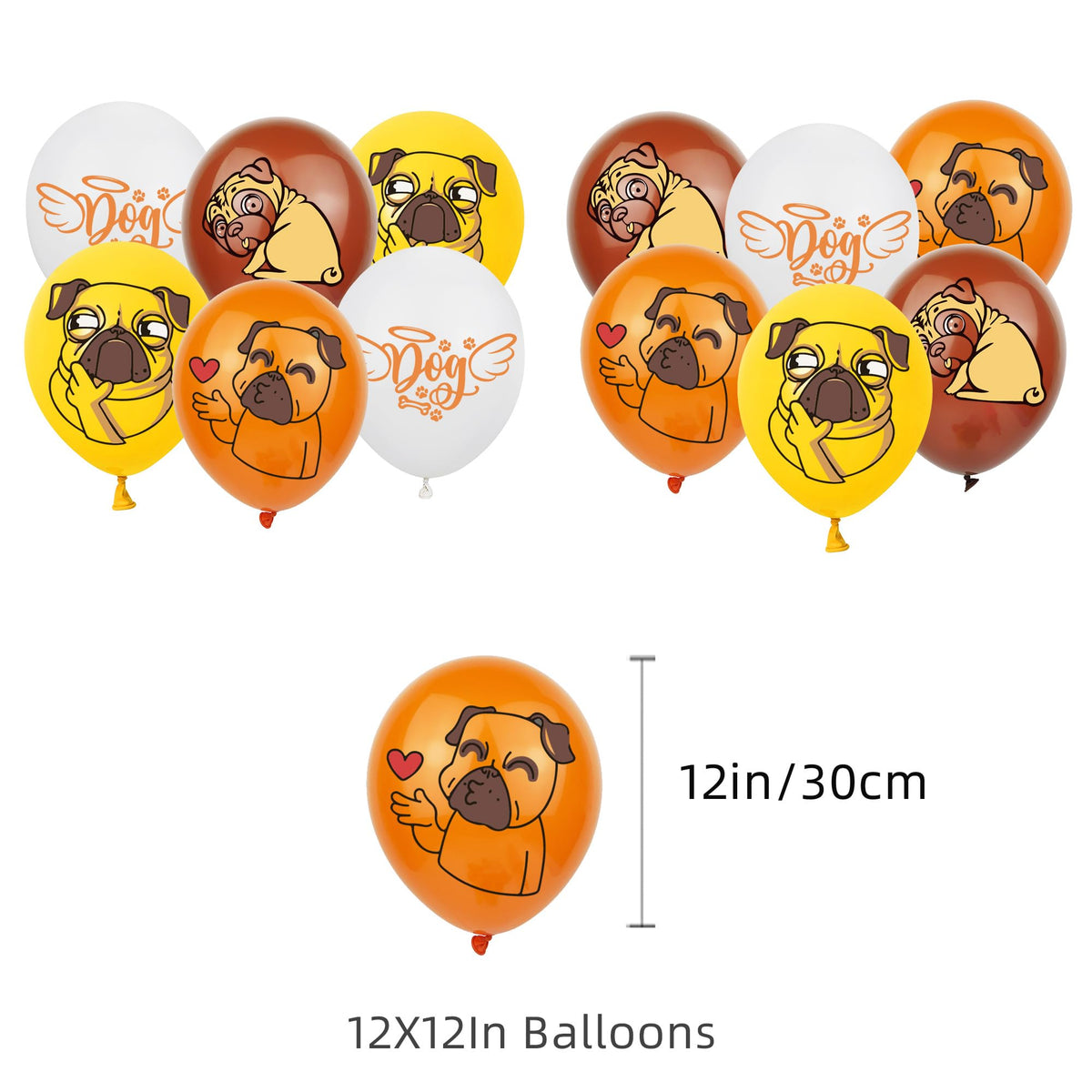 ADIANZI pug party supplies set provides a complete decor kit for easy setup.