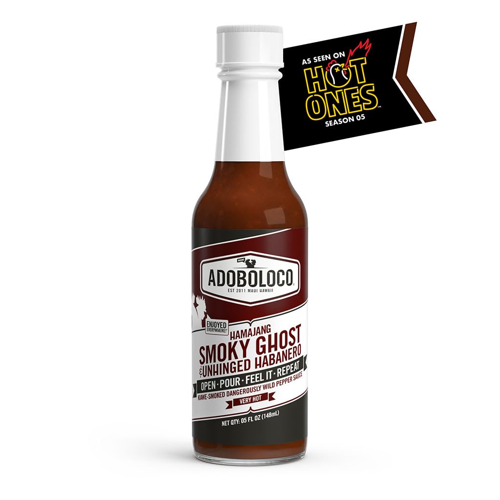 Adoboloco Hamajang bottle pour showcasing smoky heat for meals.