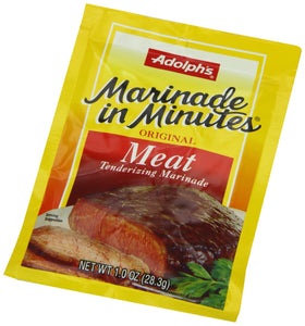 Pork chops marinated with Adolph's improve tenderness and flavor