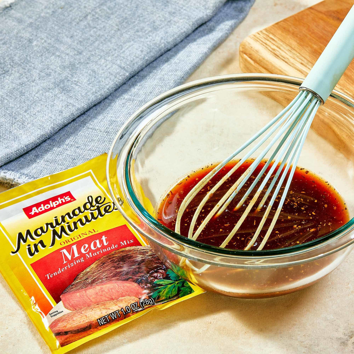 Grilling steak after using Adolph's adds flavor and a juicy finish