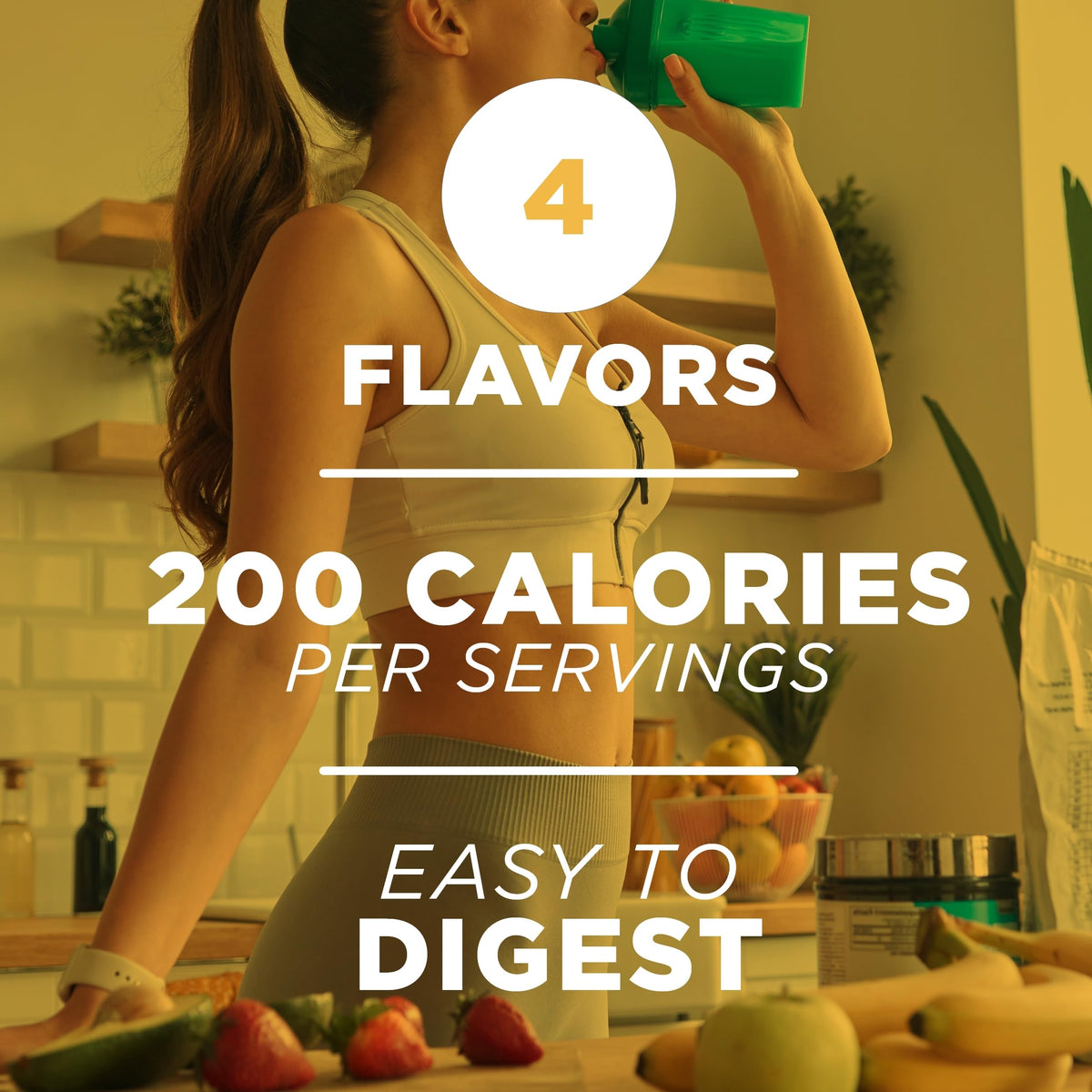 AdvoCare Shake chocolate bottle with label highlights 24g protein per serving.