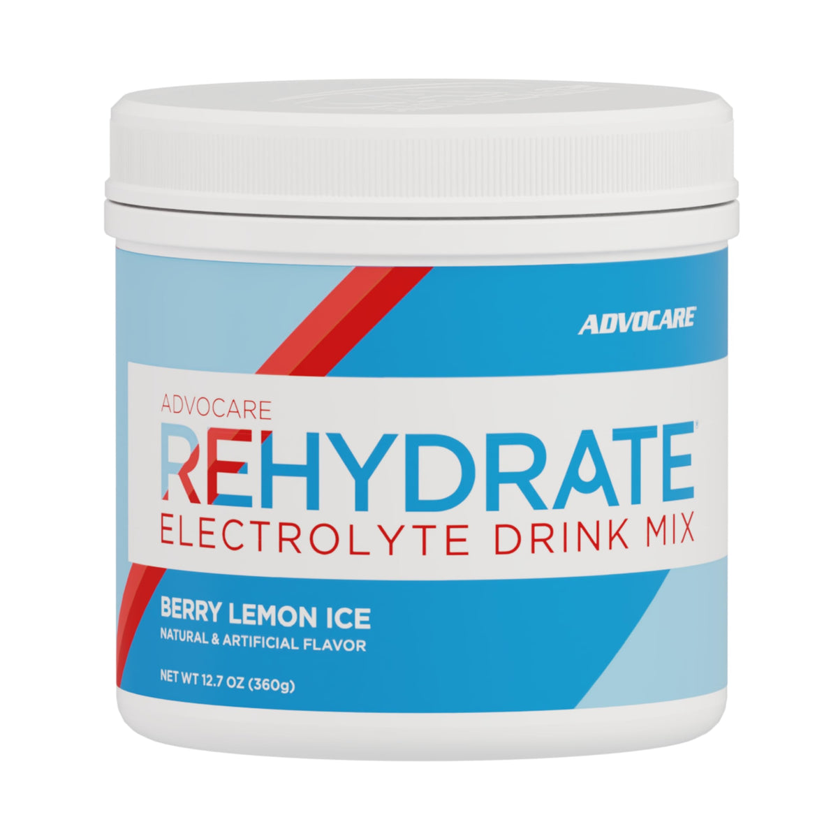 AdvoCare Rehydrate Berry Lemon Ice bottle pour supports refreshed hydration during workouts