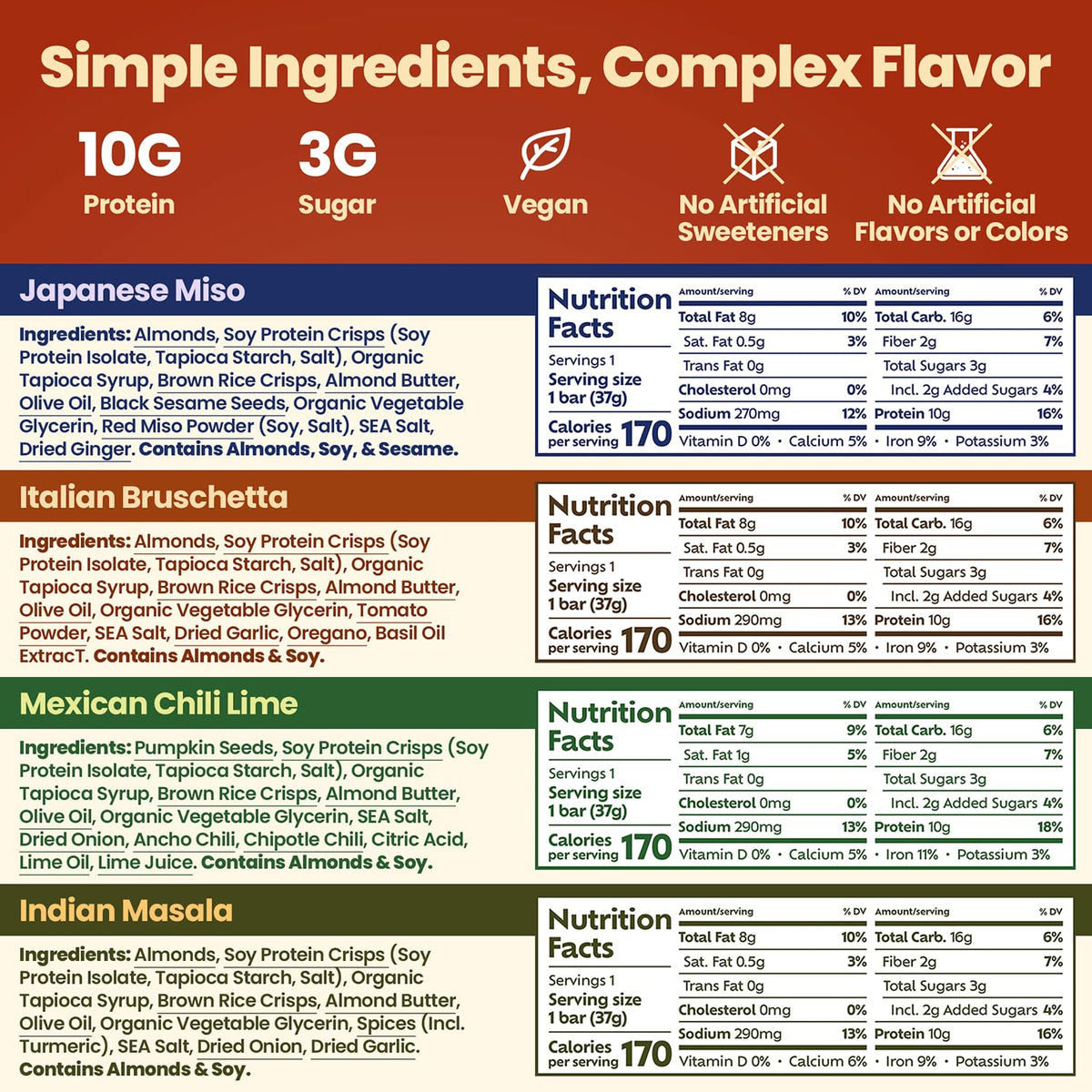 Afar Savory Bars single-wrap pack, convenient grab-and-go nourishment.