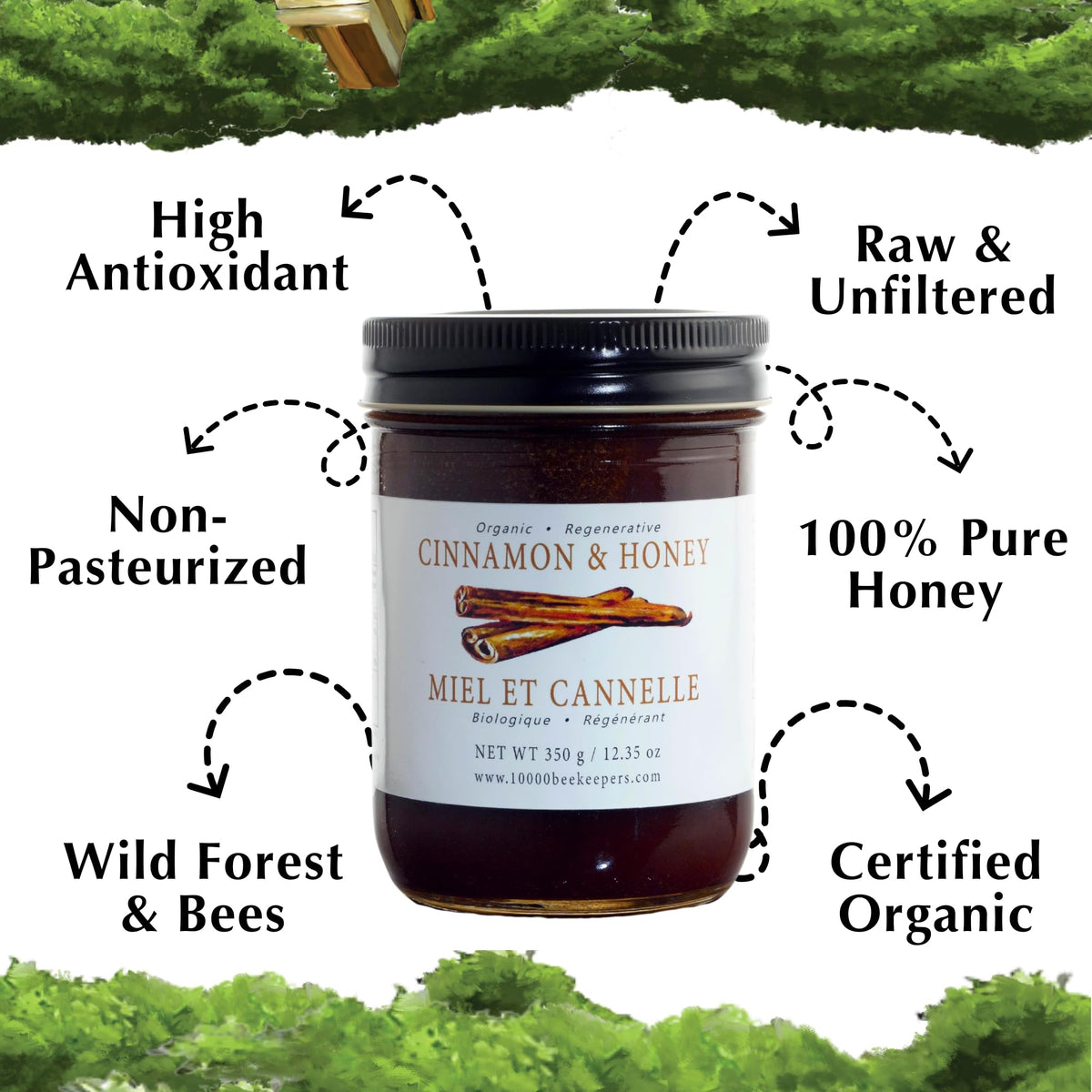 African Bronze Seal wild honeycomb jar shows raw honey texture for natural sweetness