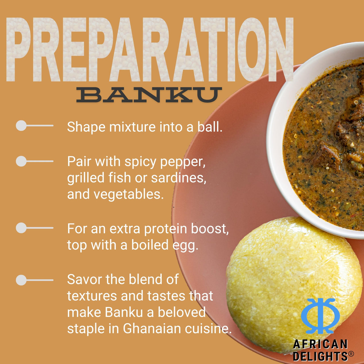 Cooked banku dough stretching and holding sauce