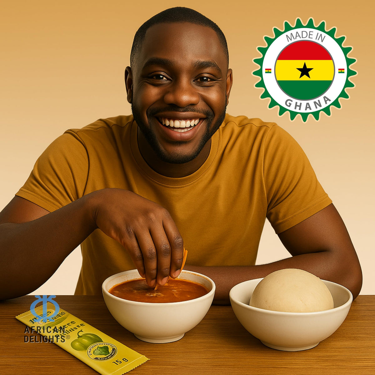 Cassava and maize ingredients in Banku Mix showing gluten-free vegan base