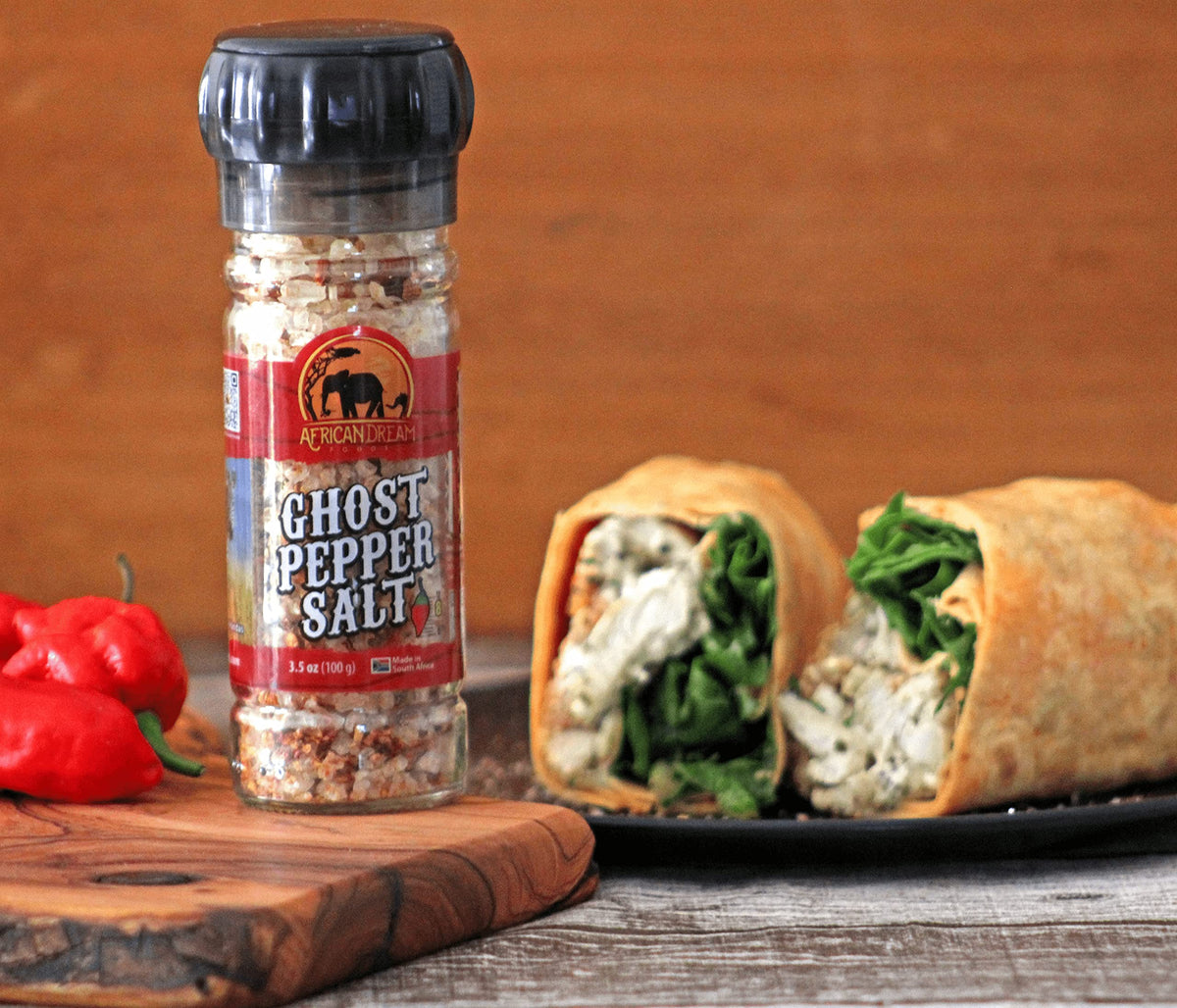 African Dream Foods Ghost Pepper Salt on fries for a bold finish.