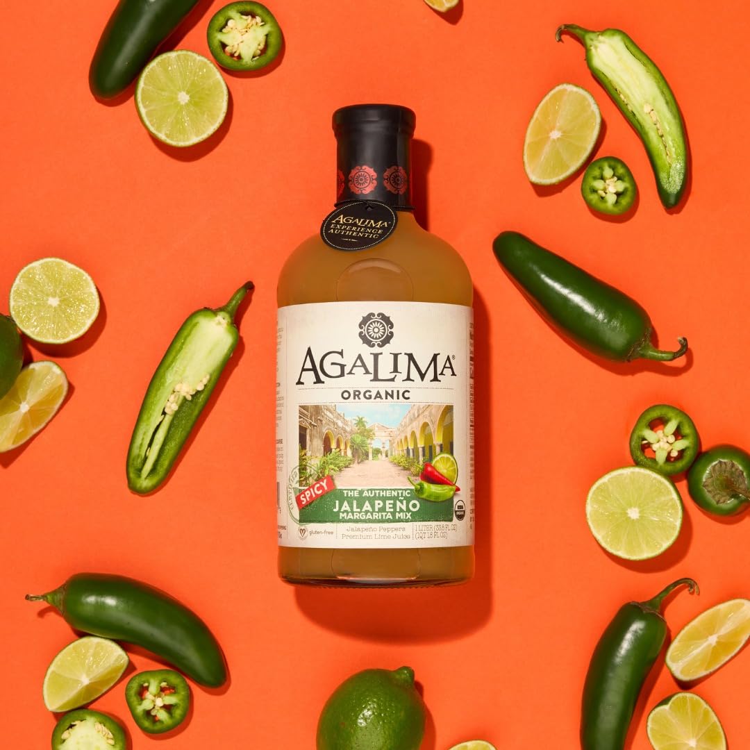 Agalima sustainable organic fruit claim shown on the bottle.