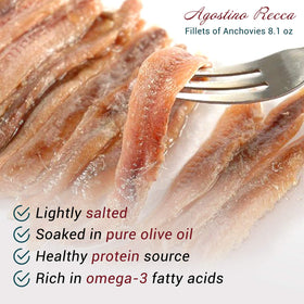 Agostino Recca pizza with anchovies topping suggesting savory home flavor