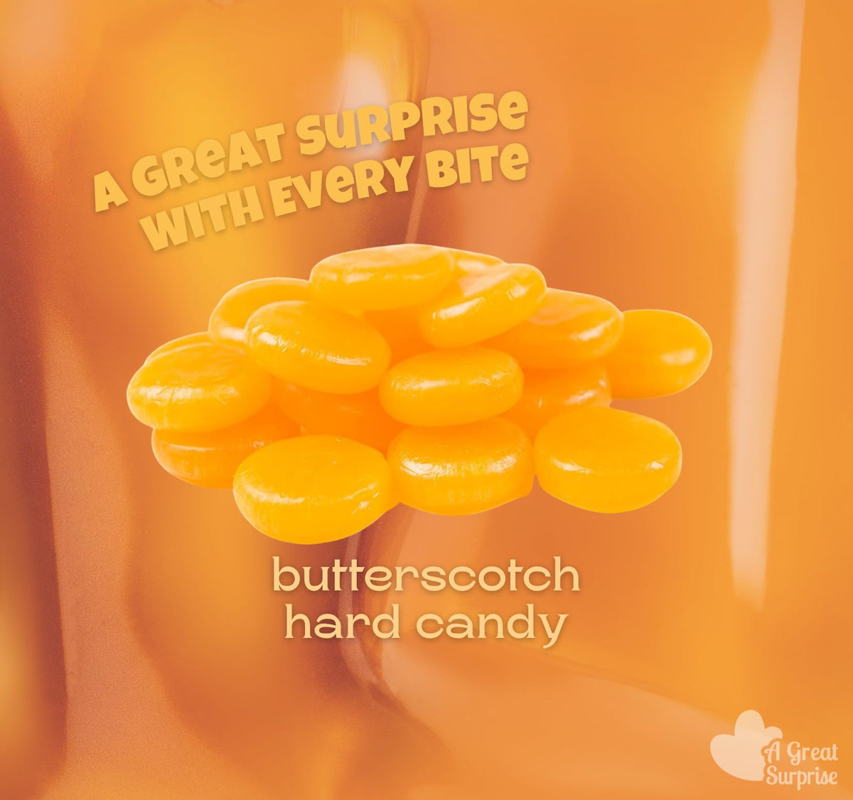 A Great Surprise butterscotch discs 4 lb bulk pack ready for events