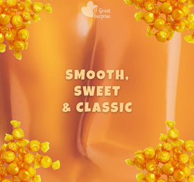 Candy bowl display featuring A Great Surprise butterscotch discs
