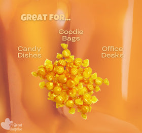 Office reception desk with A Great Surprise candies on display