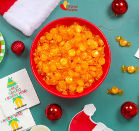 Party guests enjoy creamy butterscotch discs from A Great Surprise