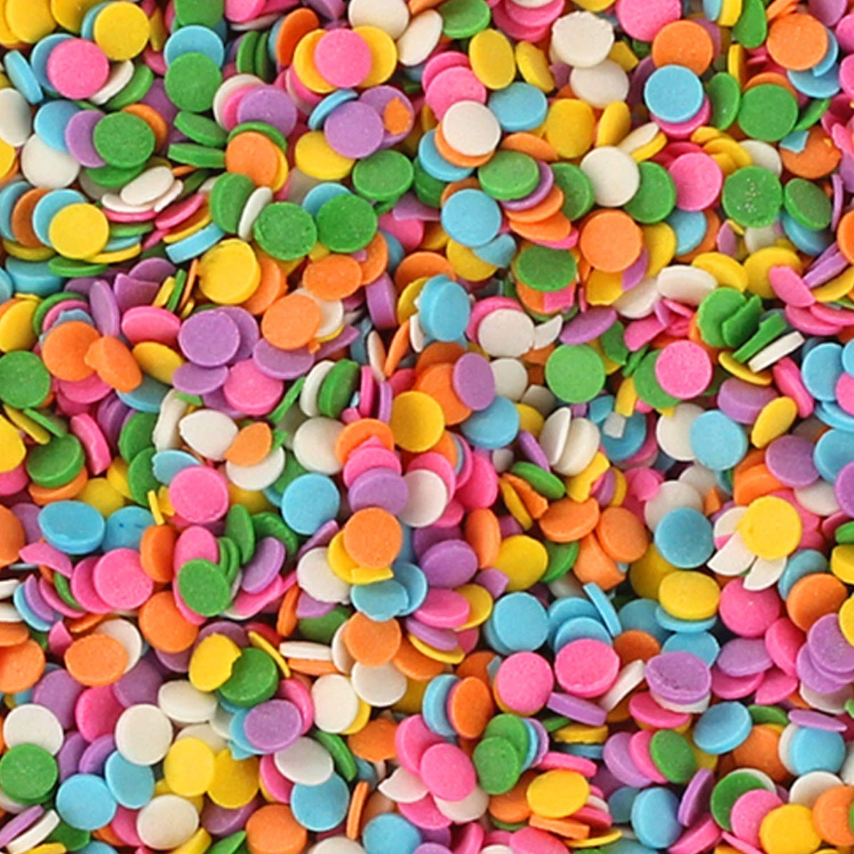 A Great Surprise pastel confetti jimmies decorate cupcakes with birthday flair.