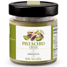 Agrisicilia pistachio cream jar showcases rich Sicilian flavor for pastries.