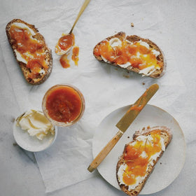 Agrisicilia Sicilian Apricot Jam swirled into yogurt creates a balanced morning boost