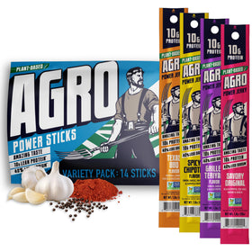AGRO POWER vegan jerky stick Grilled Teriyaki – high protein snack for workouts