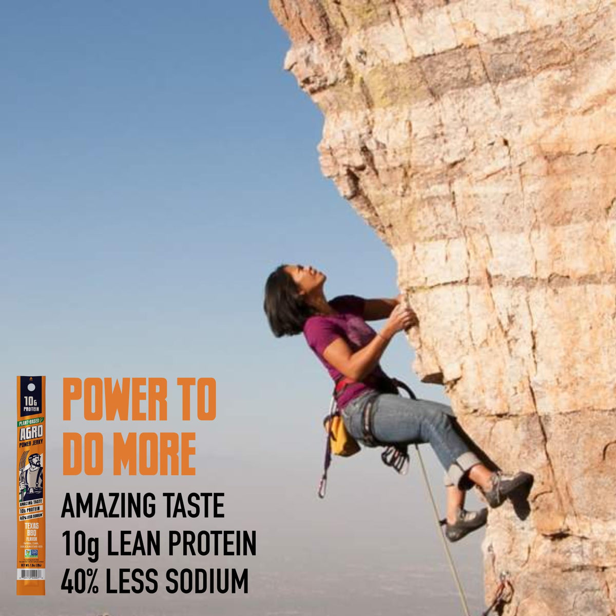 AGRO POWER Vegan Jerky Sticks 7-stick bag ready for outdoor trail