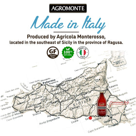 Agromonte kitchen prep scene with sauce pouring over pasta