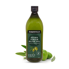 AGROSEVILLA cold-pressed olive oil bottle highlighting authentic Spanish flavor for cooking