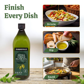 AGROSEVILLA salad dressing drizzle emphasizes balanced fruity flavor