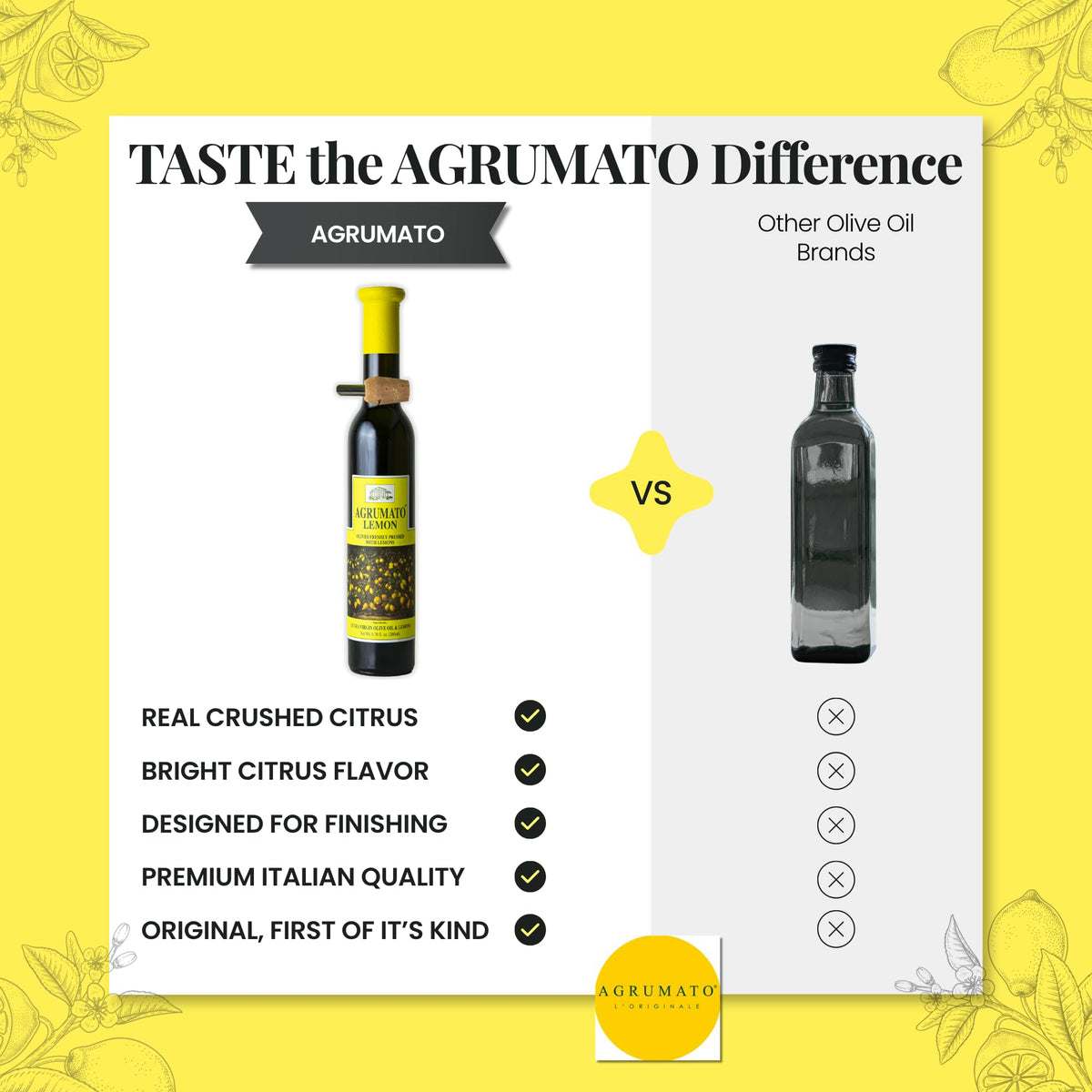 Salad dressed with Agrumato Lemon Olive Oil delivers vibrant flavor.