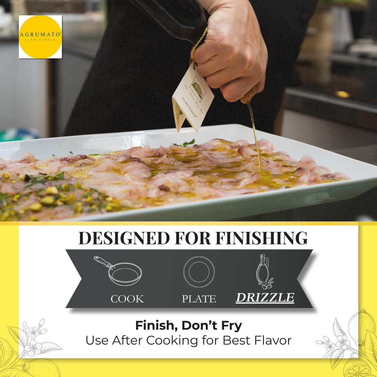 Small-batch Italian oil captures aroma and antioxidants in every drizzle.
