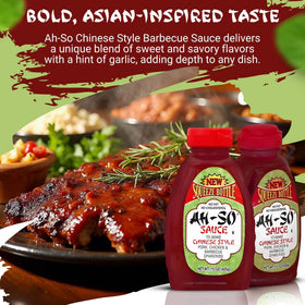 Ah So Red Rib sauce glaze on pork ribs during barbecues