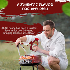 Ah So Red Rib sauce on chicken for sweet-tangy flavor