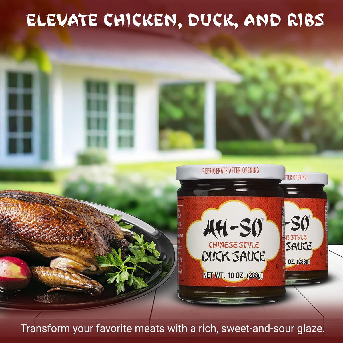Chicken wings get a glossy glaze and balanced taste.