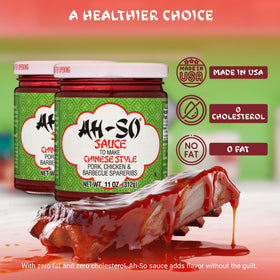 Ah So sauce ready-to-use marinade simplifies prep for pork, chicken and wings.
