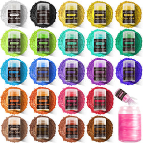 Aheroi edible glitter 24 colors palette adds vibrant, food-safe sparkle to cakes