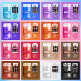 Aheroi edible glitter on cake decoration highlights shimmering fondant details