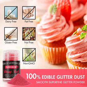 Aheroi glitter adds shimmer to drinks and cocktails.