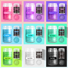Aheroi fine powder glitter adheres well to wet and dry surfaces.