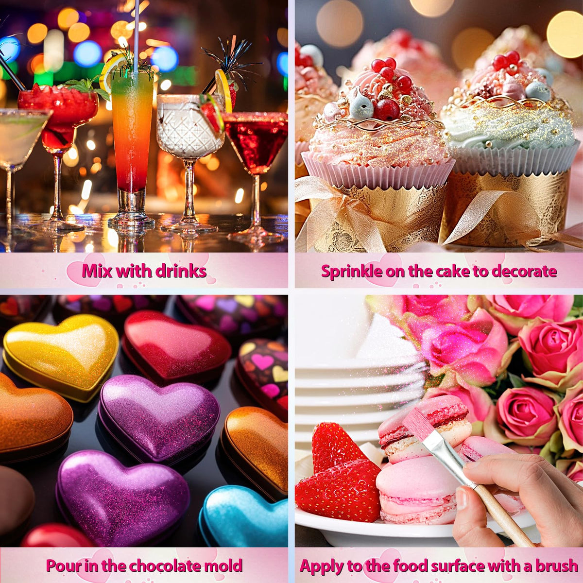 Aheroi glitter for gifts and party treats offers versatile decorating options.